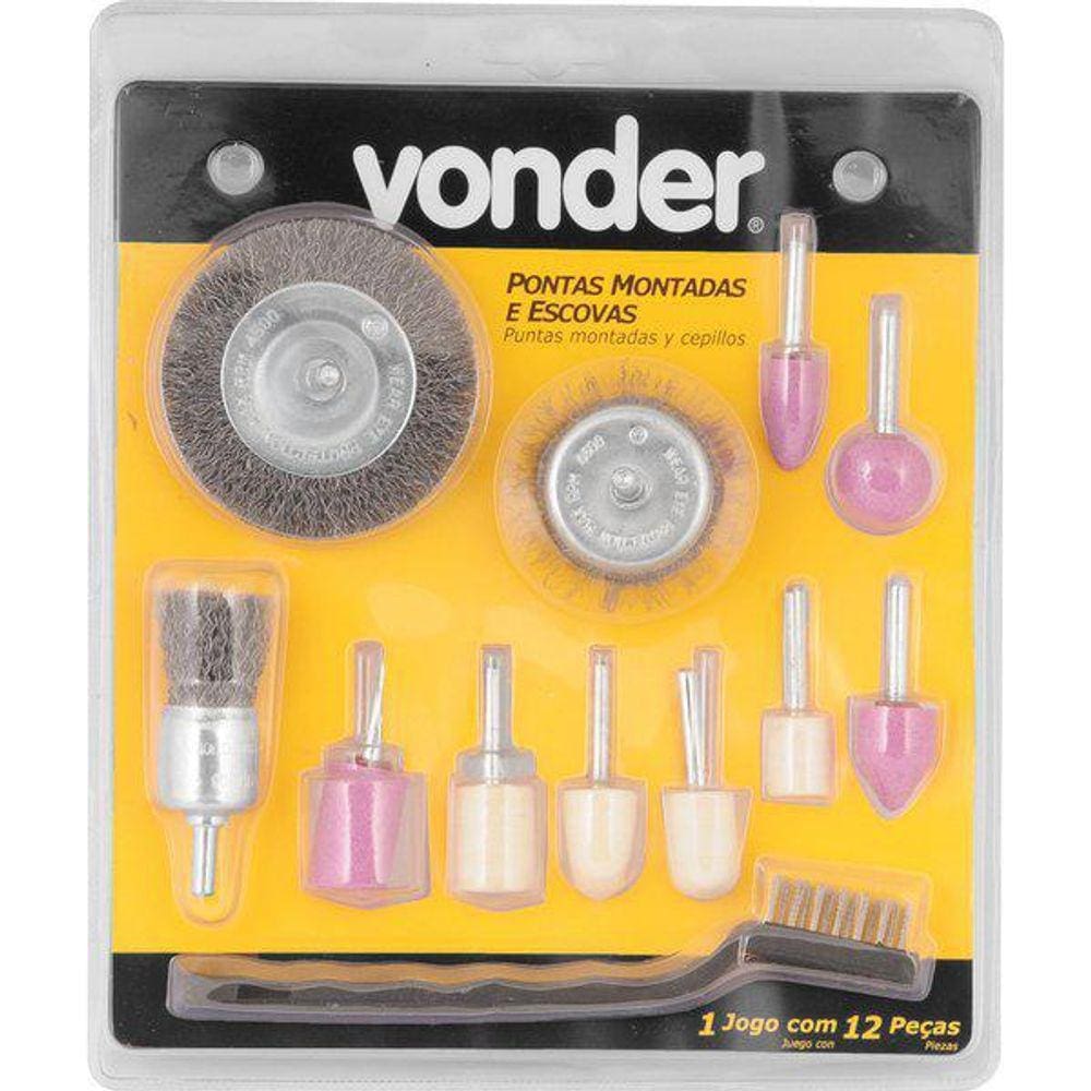 Jogo Ponta Montada E Escova Jg C/12Pc Vonder 1250120000