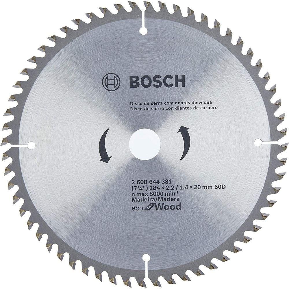 Disco De Serra Circular 7.1/4 184 X 20/16 Mm 60 Dentes Bosch