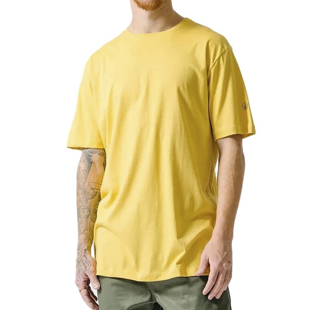 Camiseta Volcom Solid Stone SM24 Masculina Amarelo