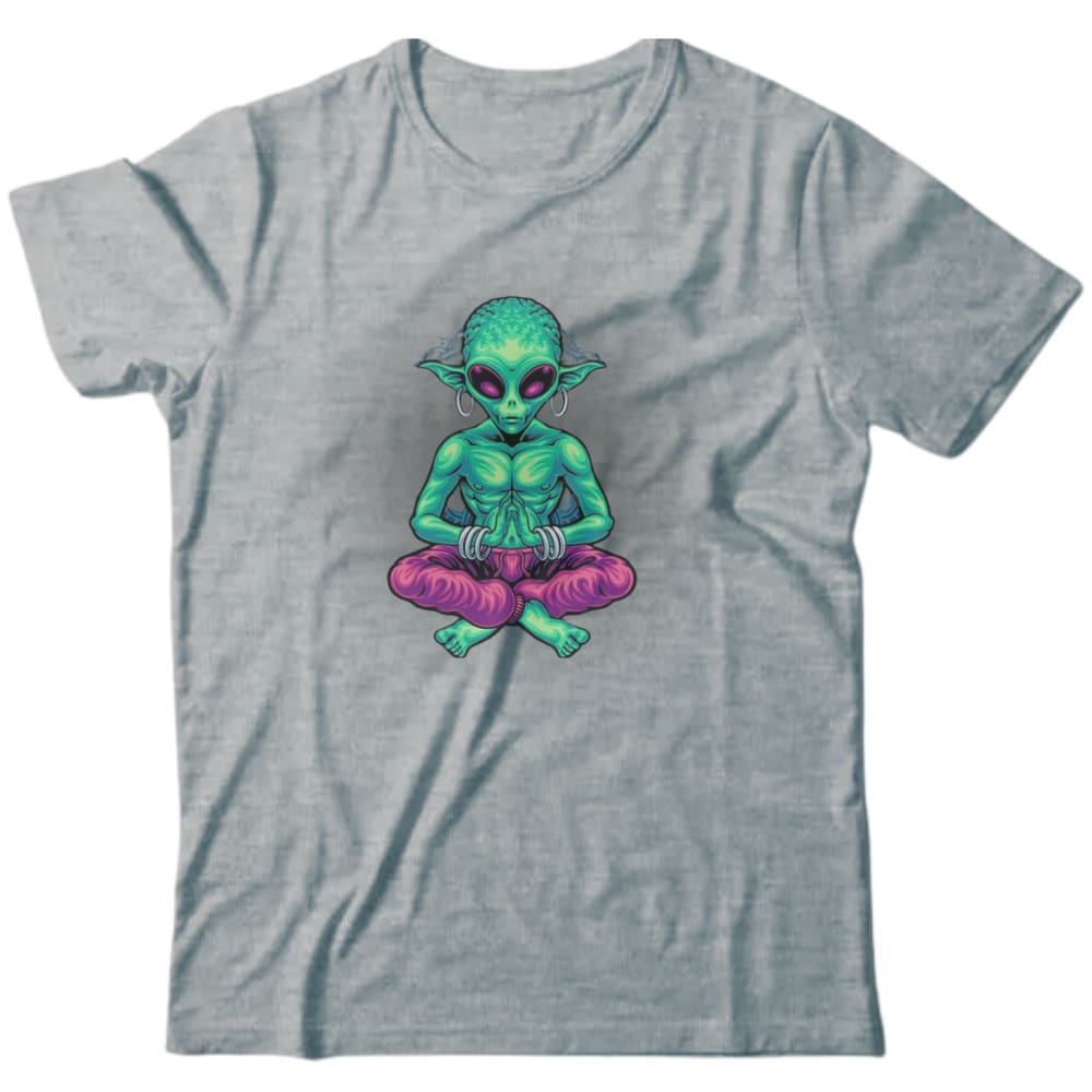 Camiseta algodão ufologia - Meditação alienígena