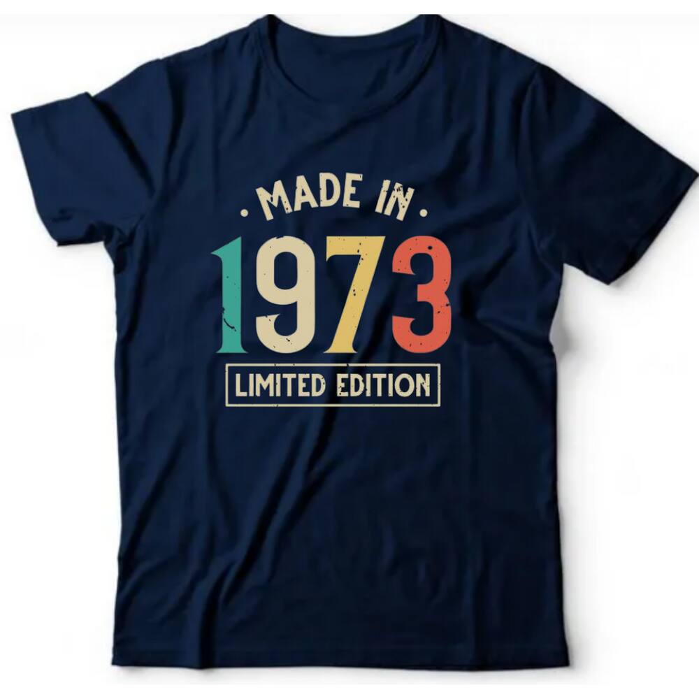 Camiseta algodão cronológicas- Made in 1973