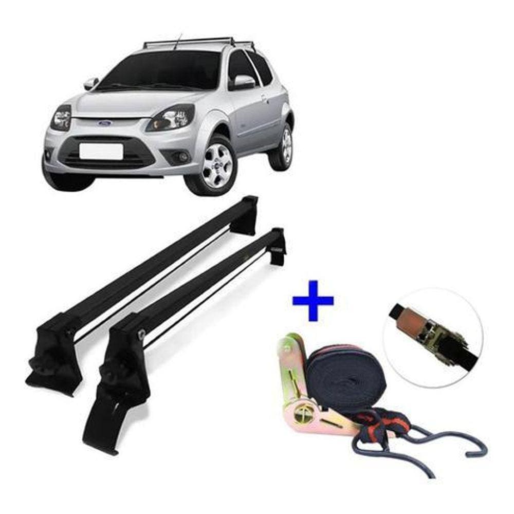 Rack Teto Bagageiro Aço Ford Ka 2008 A 2013 + Cinta Catraca