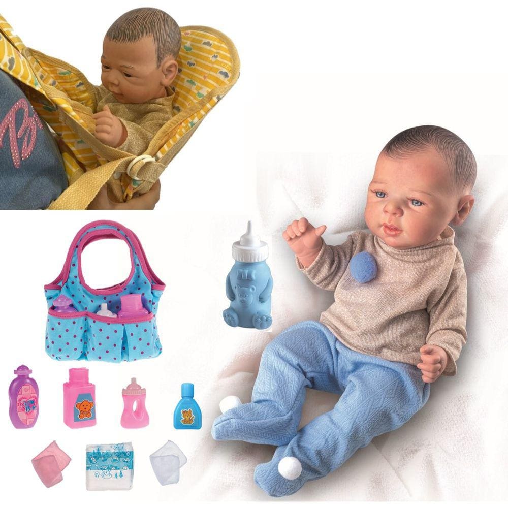 Bebe reborn menino com bolsa extra