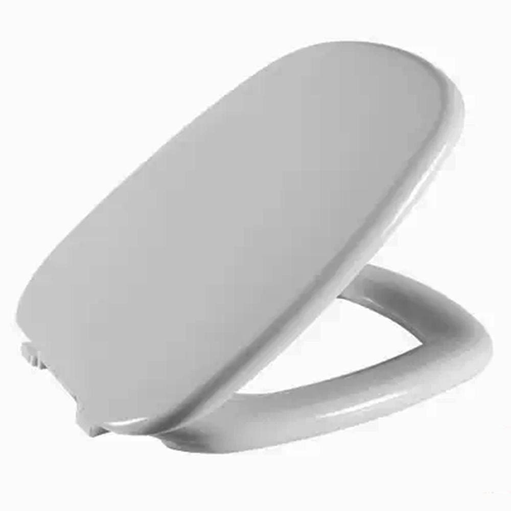 Assento Sanitário Fit Cinza Claro Vaso Celite Almofadado