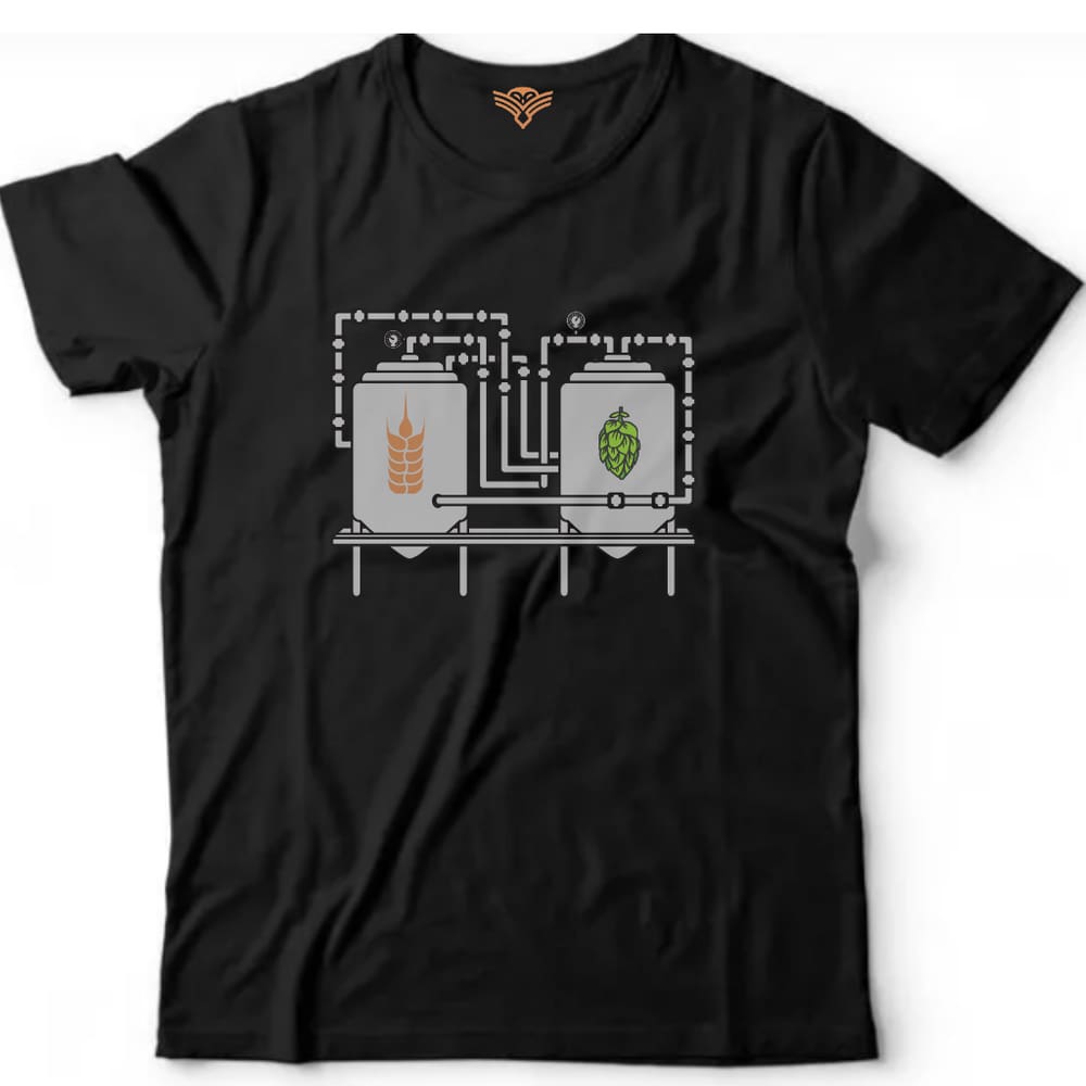 Camiseta algodão bebidas cerveja -fabrica cervejeira