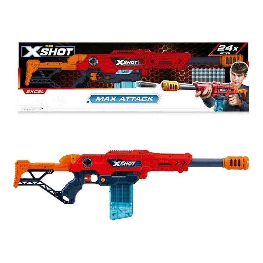 Lançador De Dardos - X-Shot Red - Max Attack | Extra