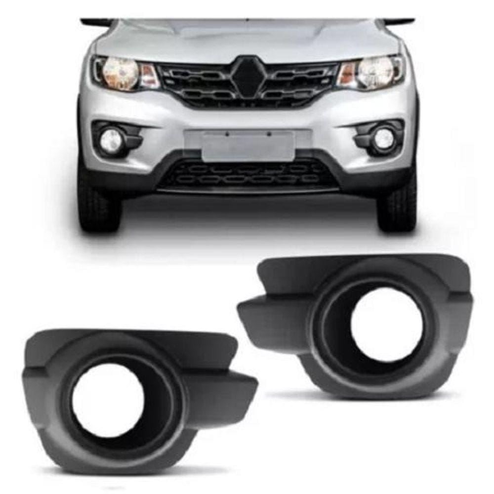 Par Grade Moldura Farol C/Furo Renault Kwid 2020