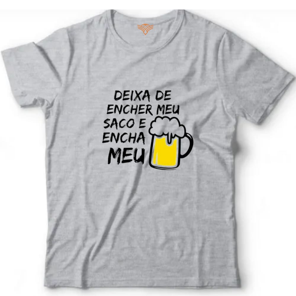 Camiseta algodão bebidas cerveja - encha meu copo