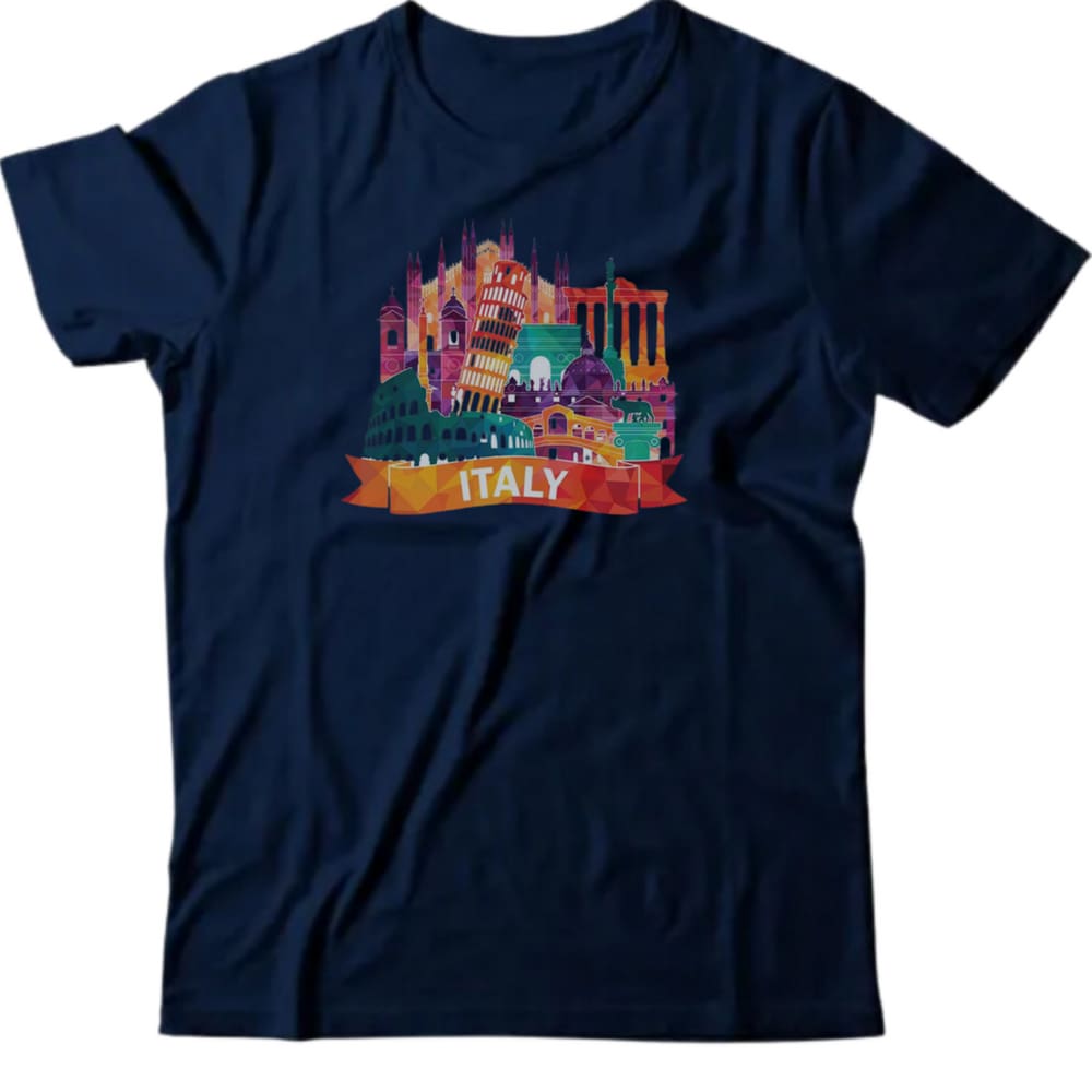 Camiseta algodão geografia - Italy