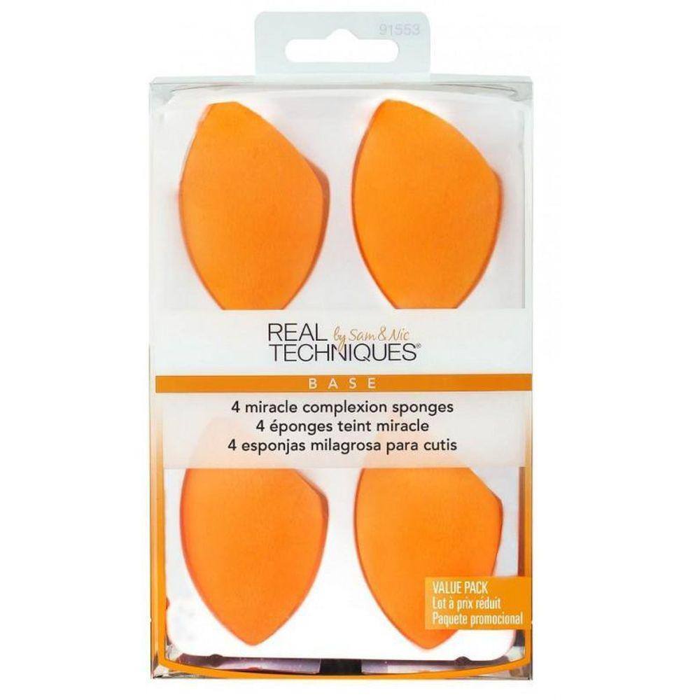 Esponja Maquiagem Real Techniques Base Miracle - 4 unidades