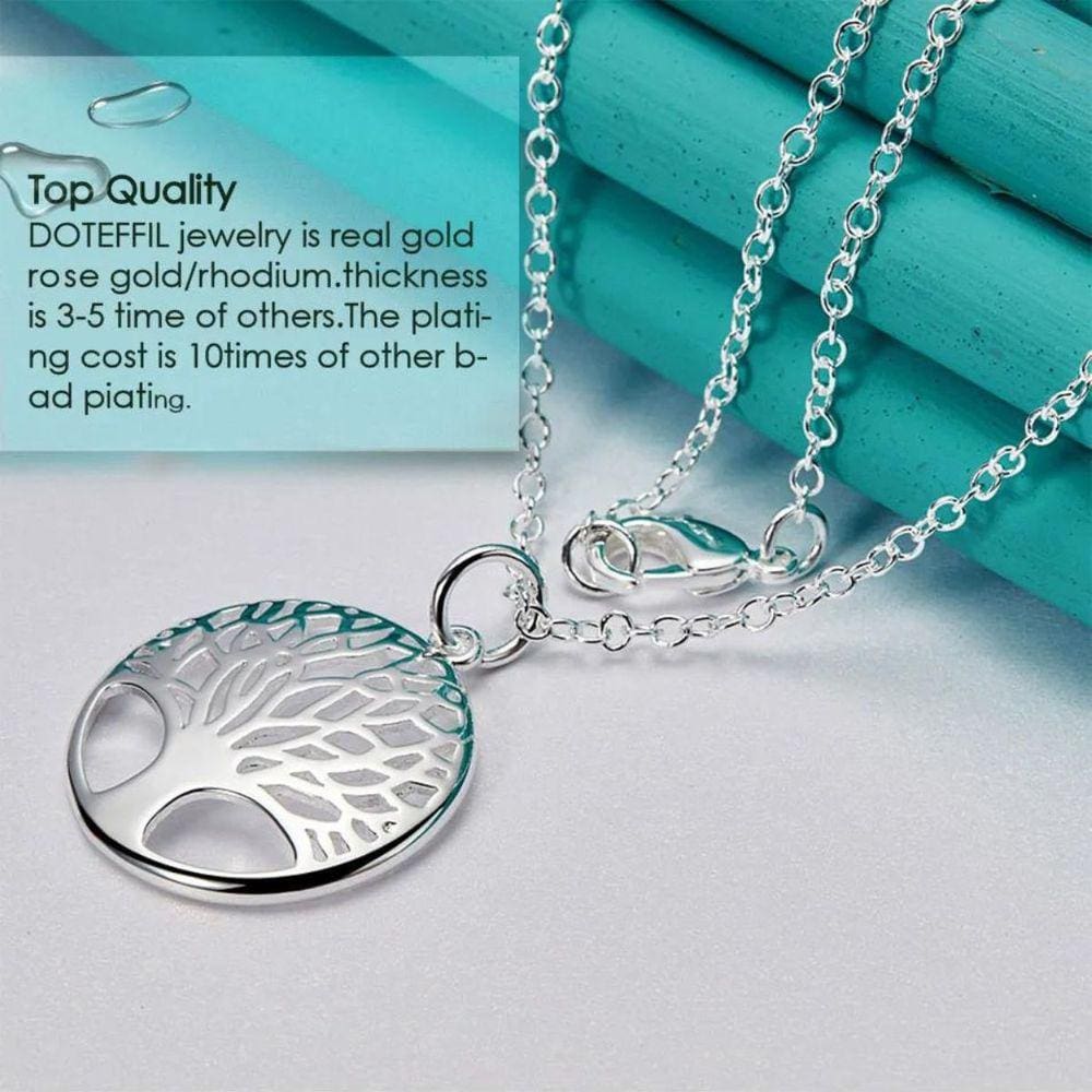 Pedido de Noivado Colar Presente Feminino Pingente Árvore Vida Ouro + Dedicatória