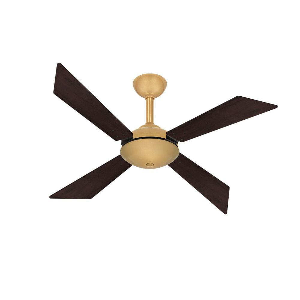 Ventilador De Teto Dourado Tech 4 Pás Econômico Ventax 110V