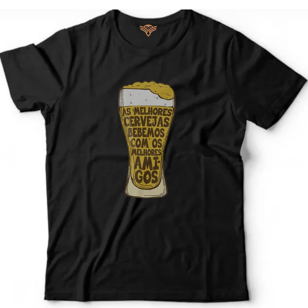 Camiseta algodão bebidas cerveja - copo chopp