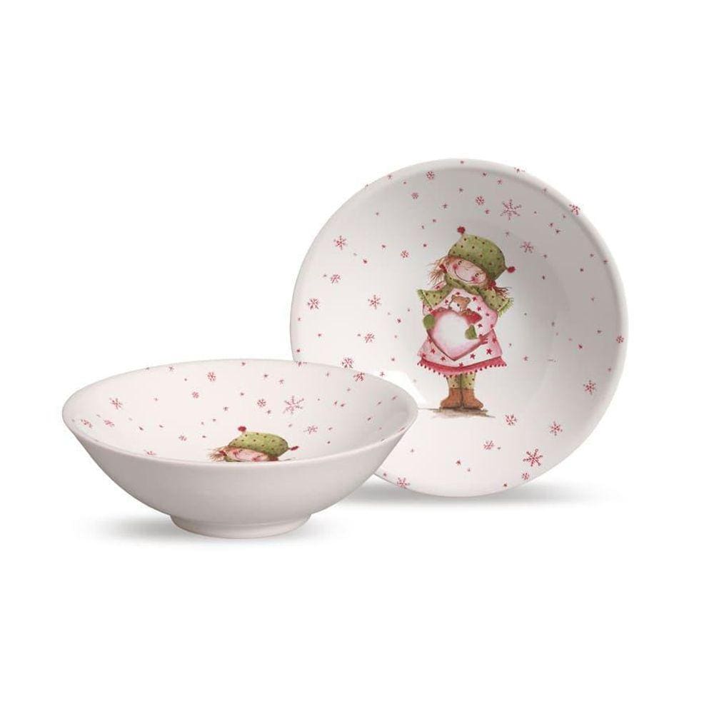 Conjunto de 6 Bowls Decorados de Cerâmica - 300ml