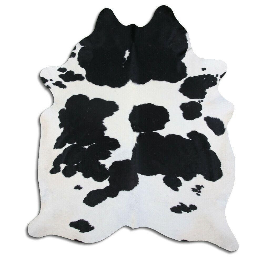 Tapete De Couro Natural Preto E Branco 2,20X1,90