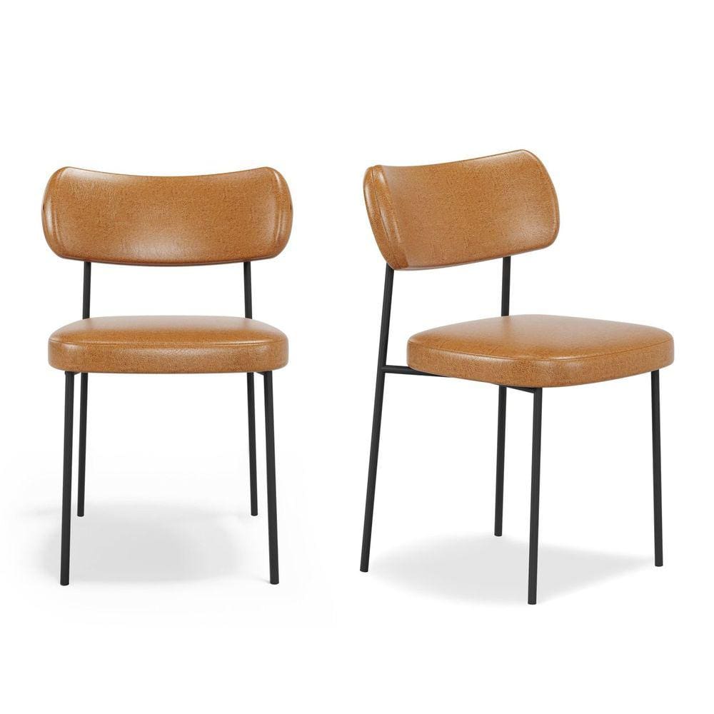 Kit 2 Cadeiras para Sala de Jantar Mona Espresso Móveis Whisky 731/Preto