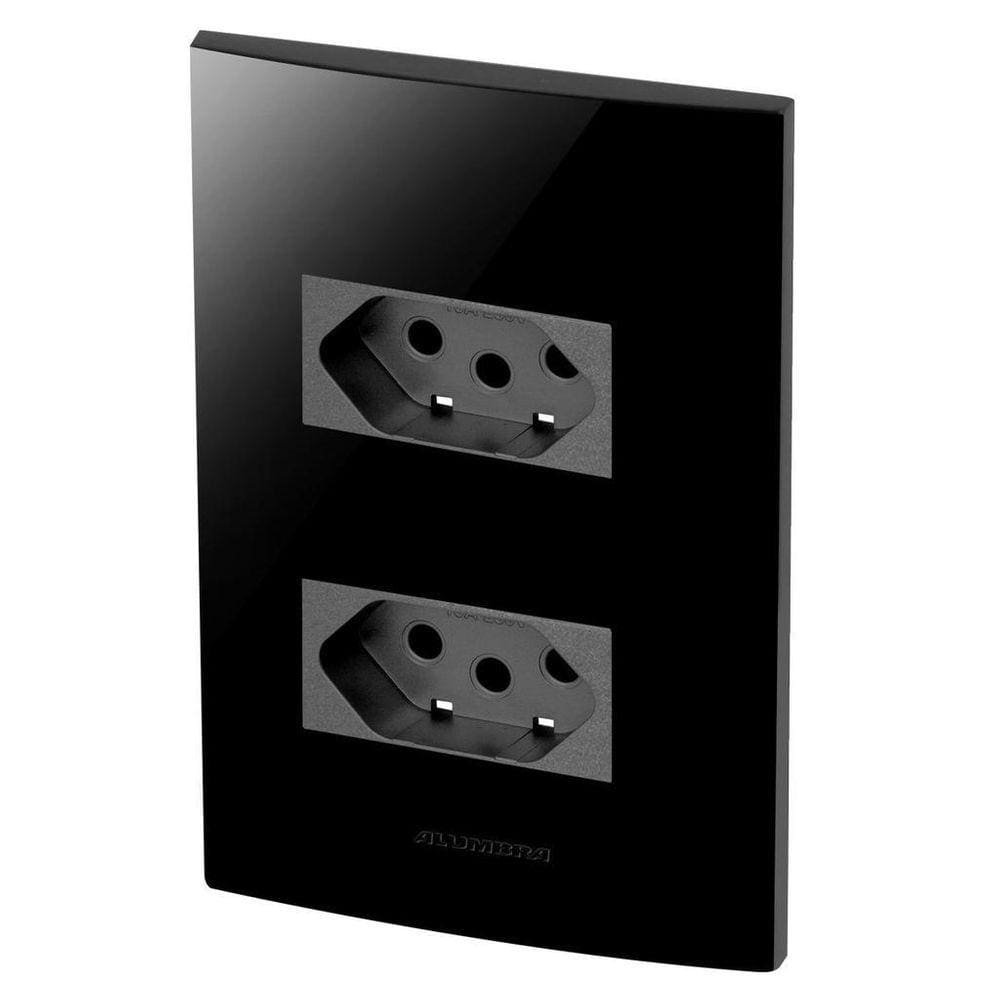 Conjunto 2 Tomadas 20A - Inova Black / Grafite - Bpg06