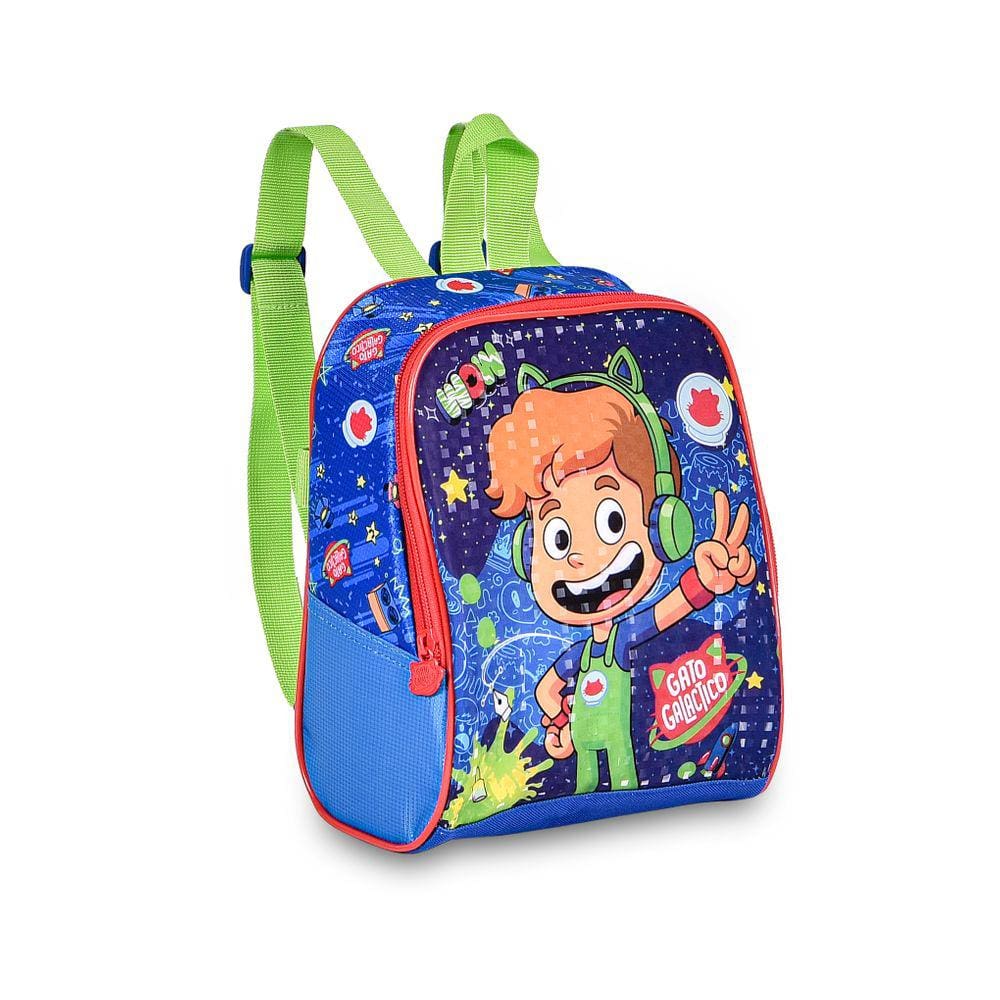 Lancheira Térmica Gato Galáctico De Costas Escolar Infantil