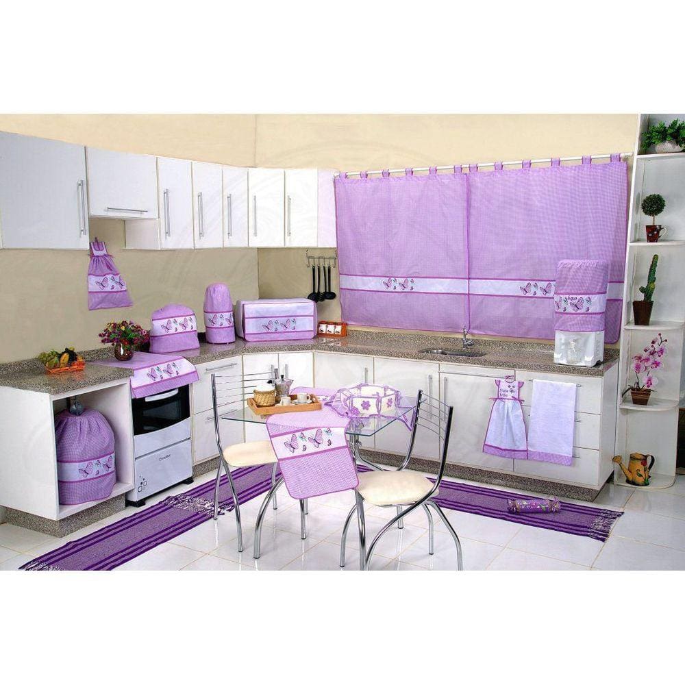 Itens para Cozinha Bordado Ponto Cruz - Borboletas