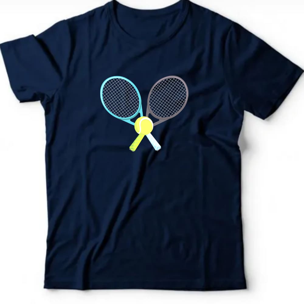 Camiseta algodão esportes - Raquetes de Tênis