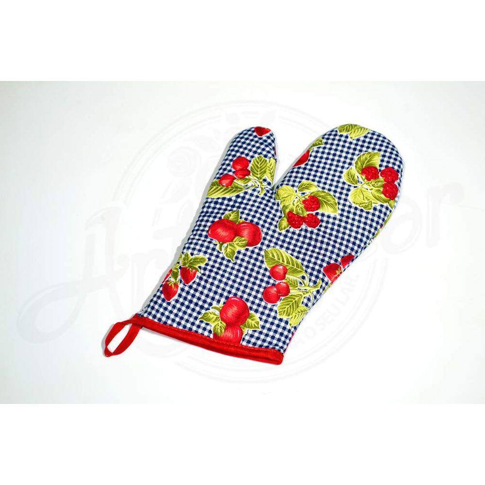 Luva Estampada para Cozinha - Frutas Vermelhas