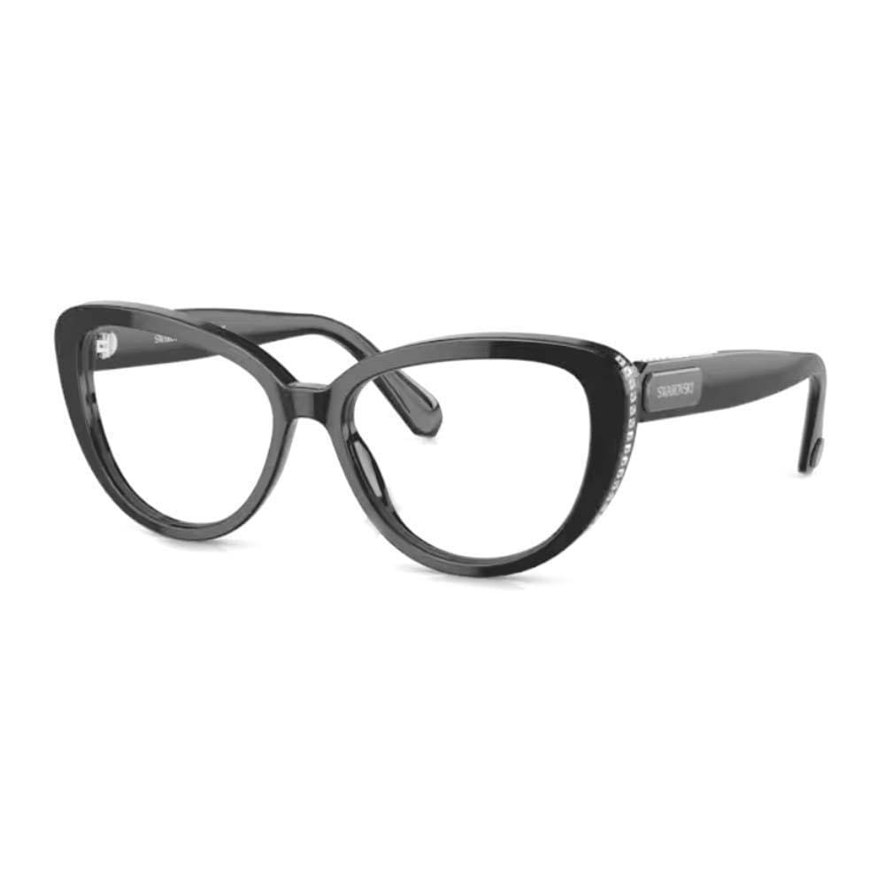Armação Swarovski SK2014 1010 54 Preta Acetato Gatinho