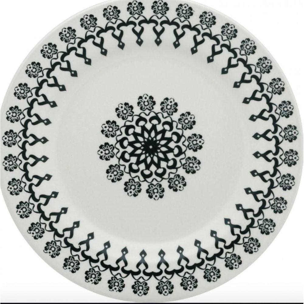 Prato Raso Cerâmica Oxford Folk 24 cm - Jogo 6 Peças