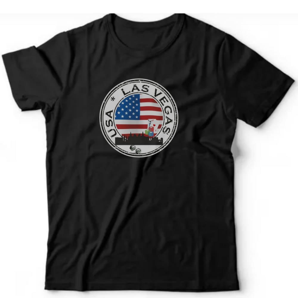 Camiseta algodão global prints - Las Vegas - EUA