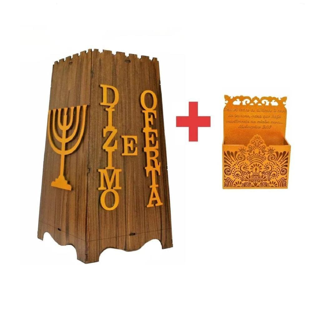 Gazofilácio Dízimos E Ofertas Igreja Em Mdf + Porta Envelope