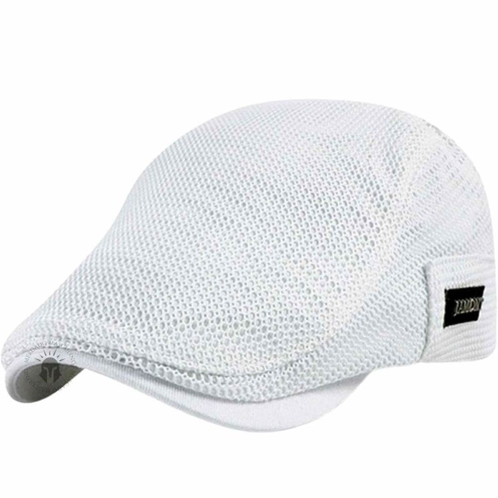 Boina Masculina Italiana Leve E Confortável Branco Premium