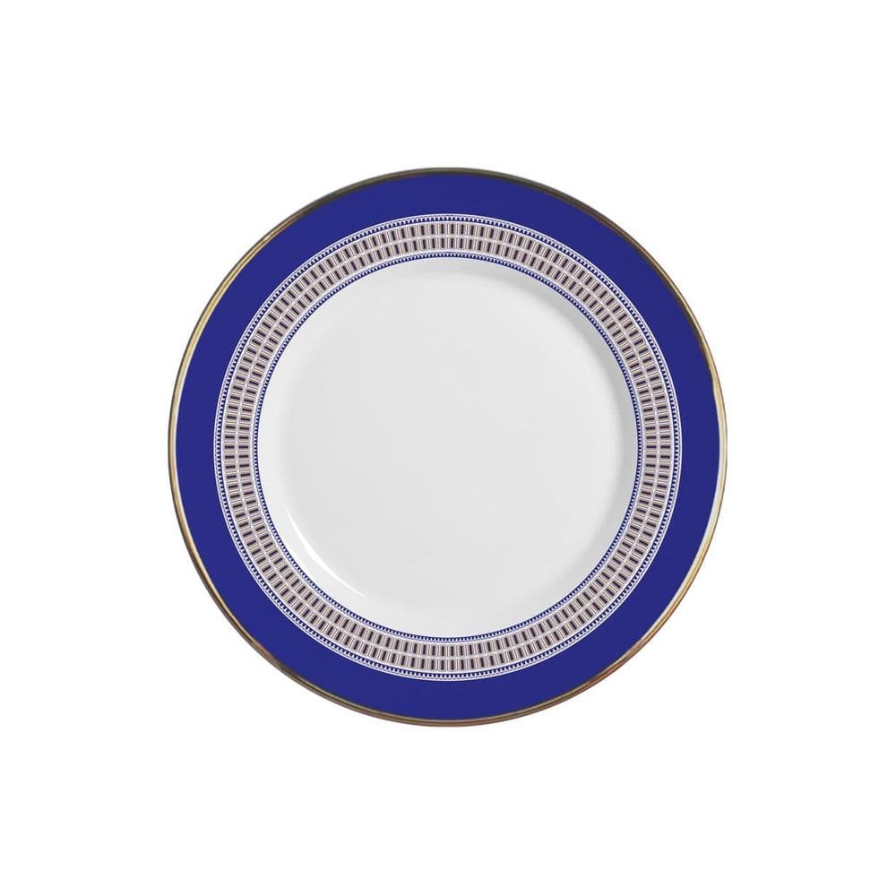 Pratos Cerâmica Branca 21cm - Jogo 6 - Ouro