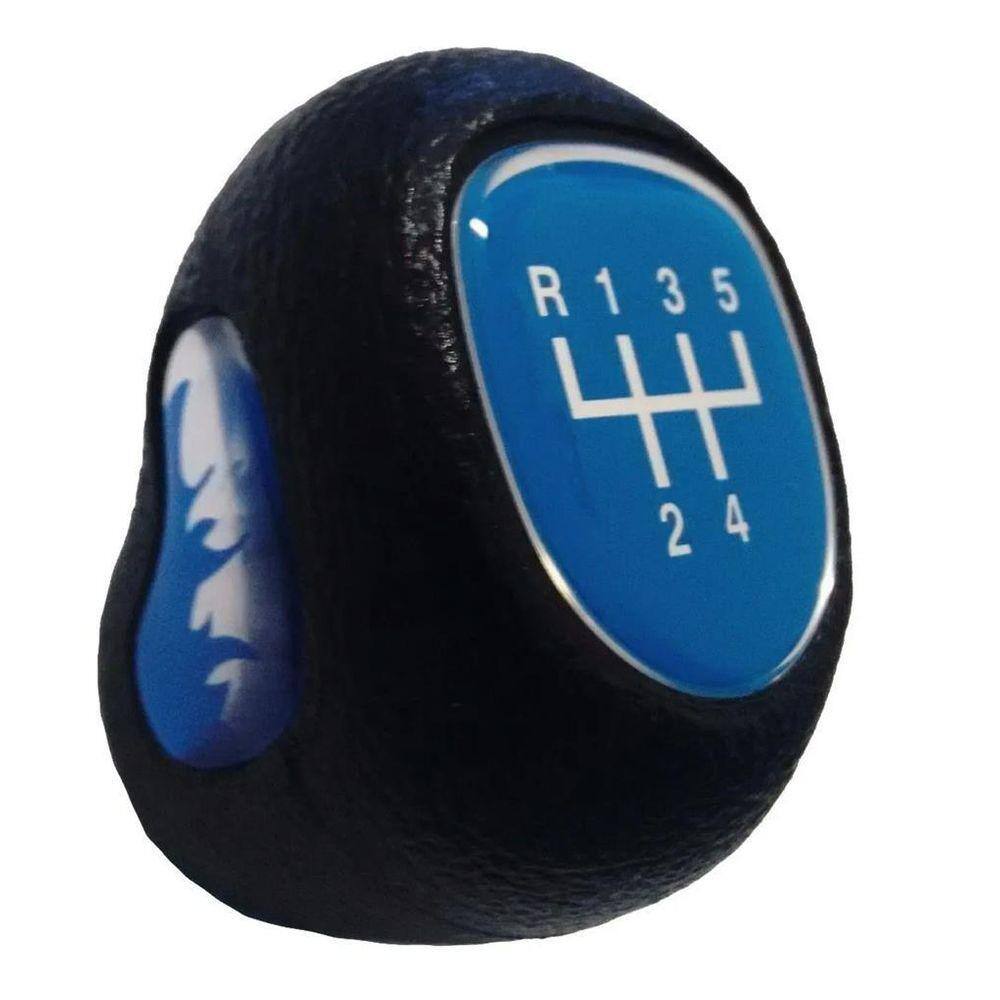 Manopla Bola De Câmbio 5 Marchas Linha Gm Esportiva Azul