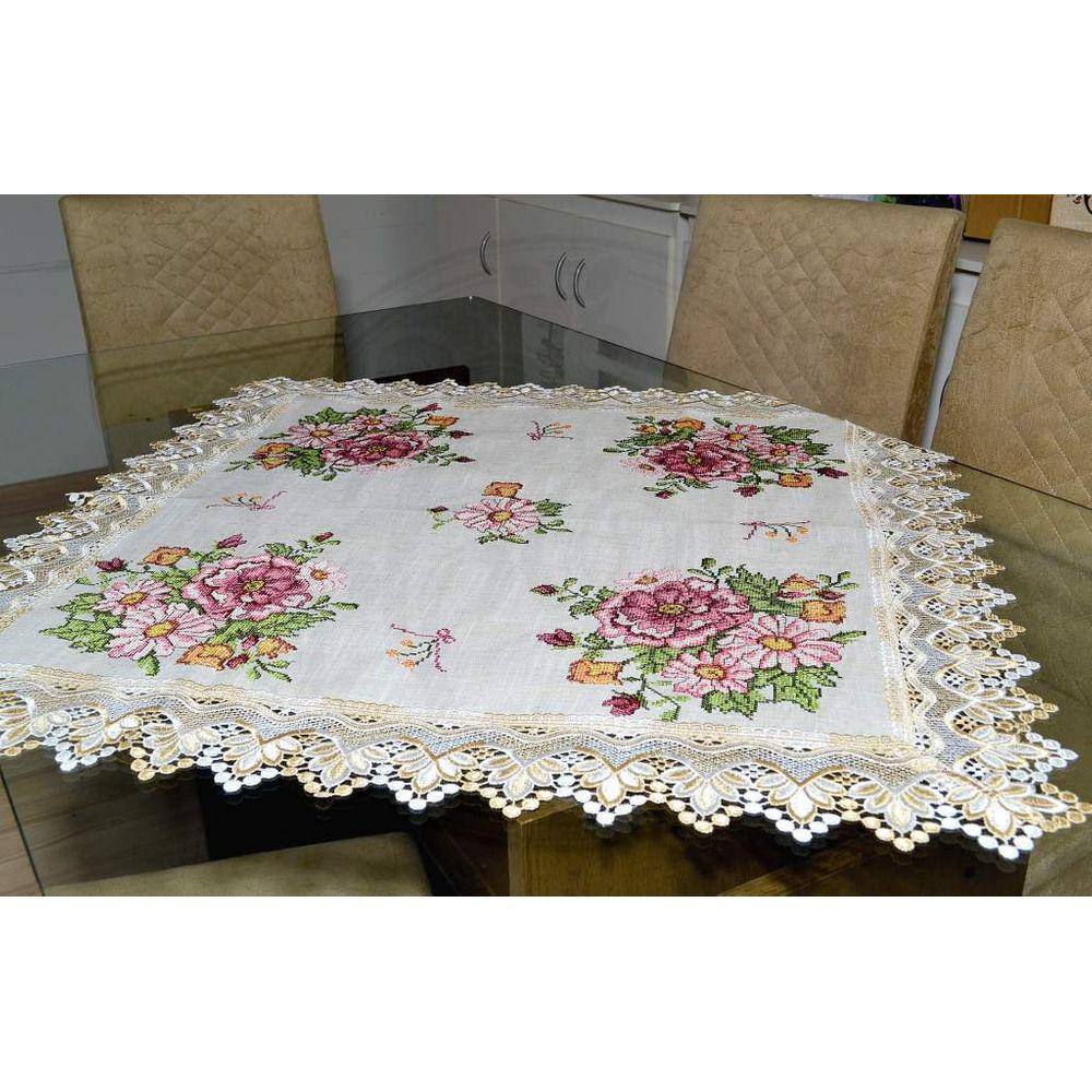 Toalha de Centro Rose Flower