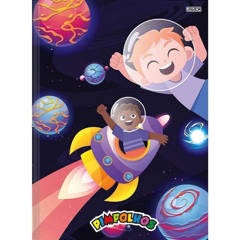 Caderno Brochurão Pimpolhos Masculino - 96 Folhas  Pacote 5