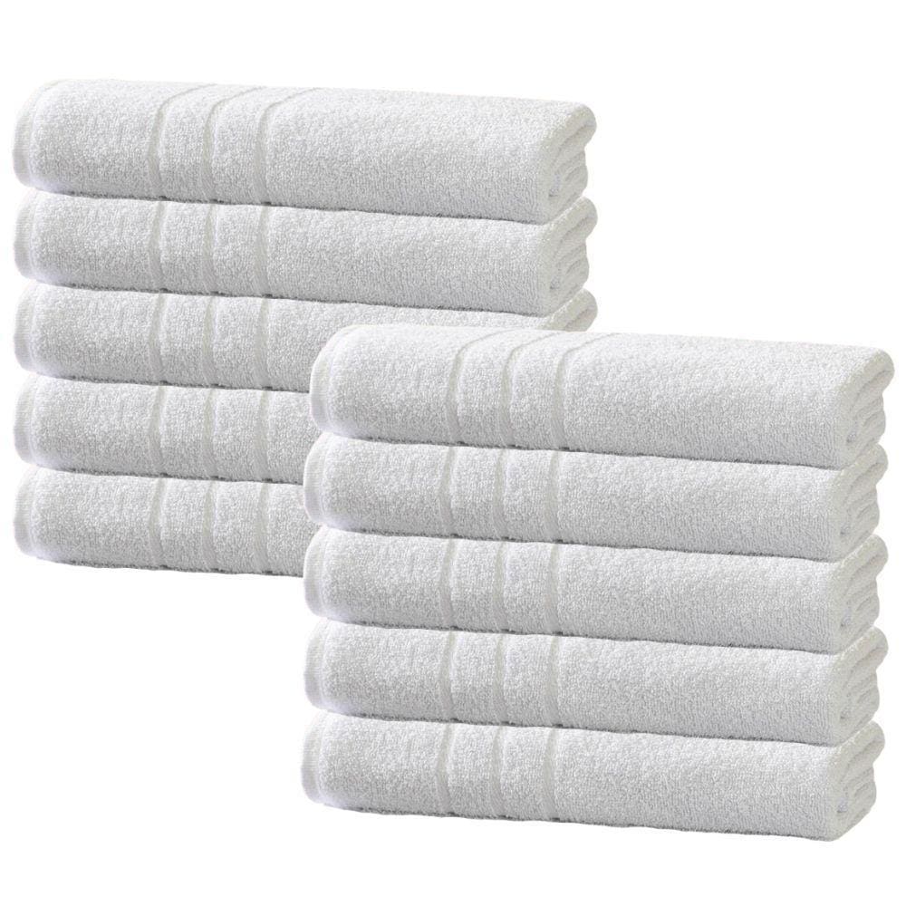 Toalha Banho Teka Roma Absorção Alta - 10 Peças - Branca