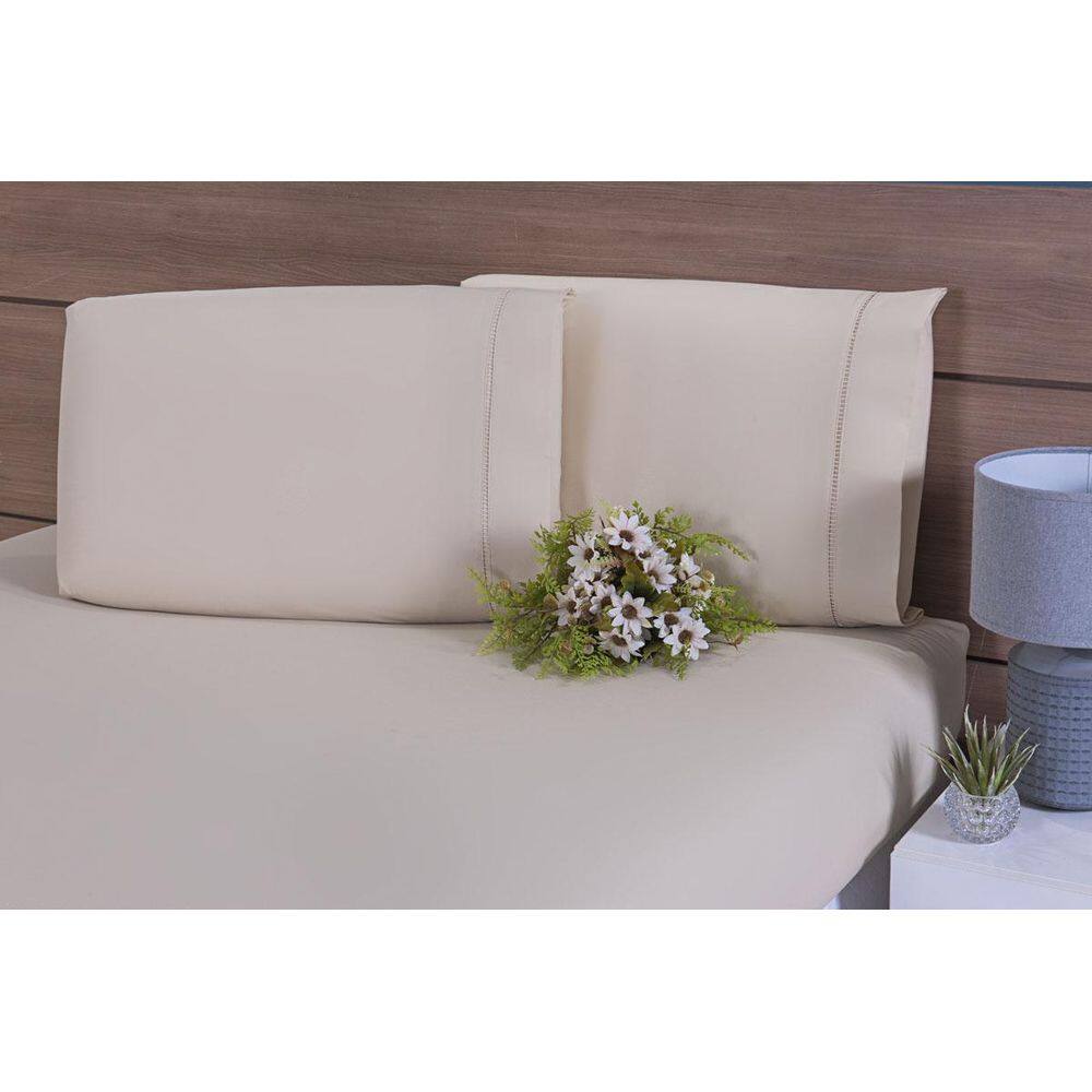 Kit 12 Fronhas 100% Algodão Percal 200 Fios Ponto Palito