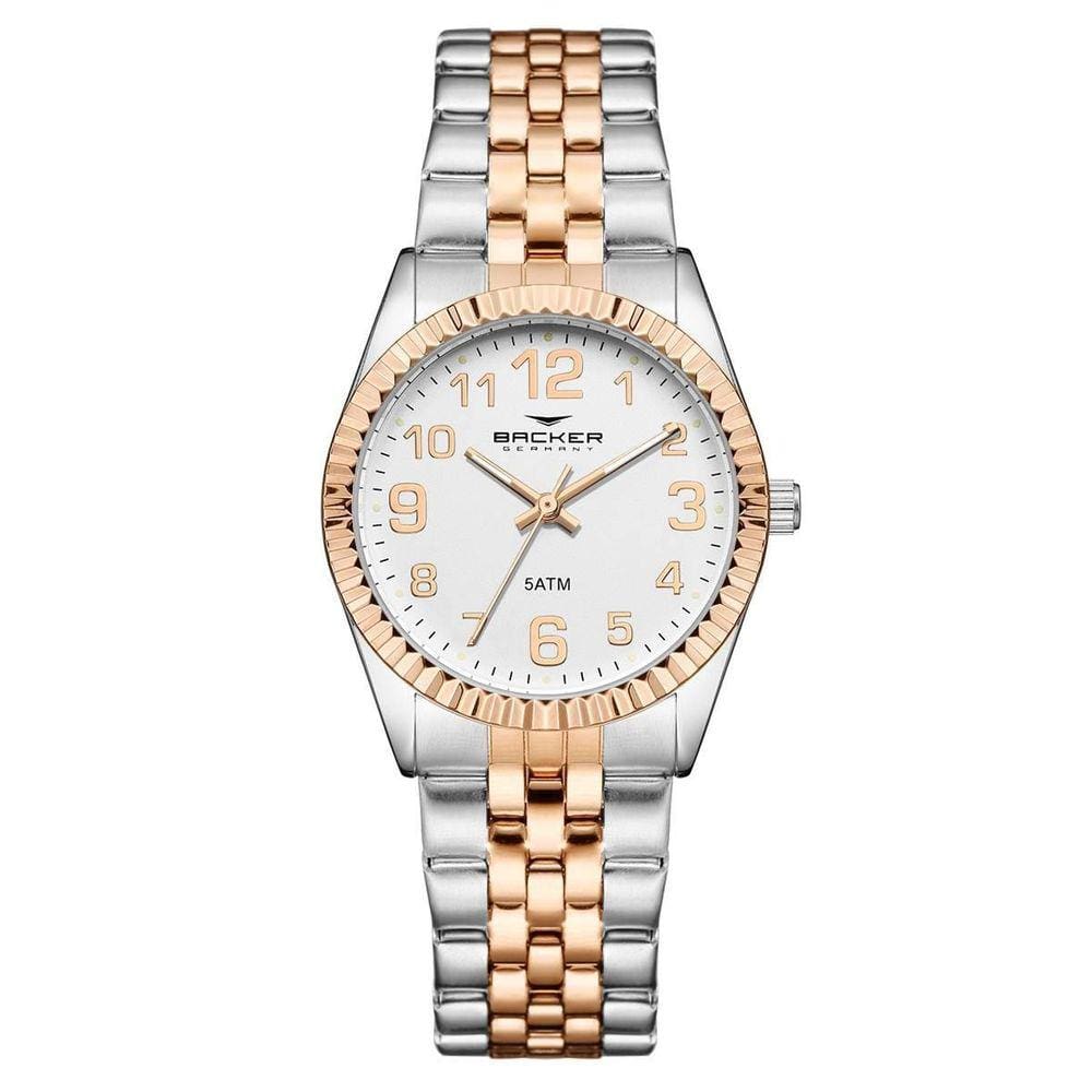 Relógio Backer Feminino Ref: 10308134F Br Clássico Bicolor