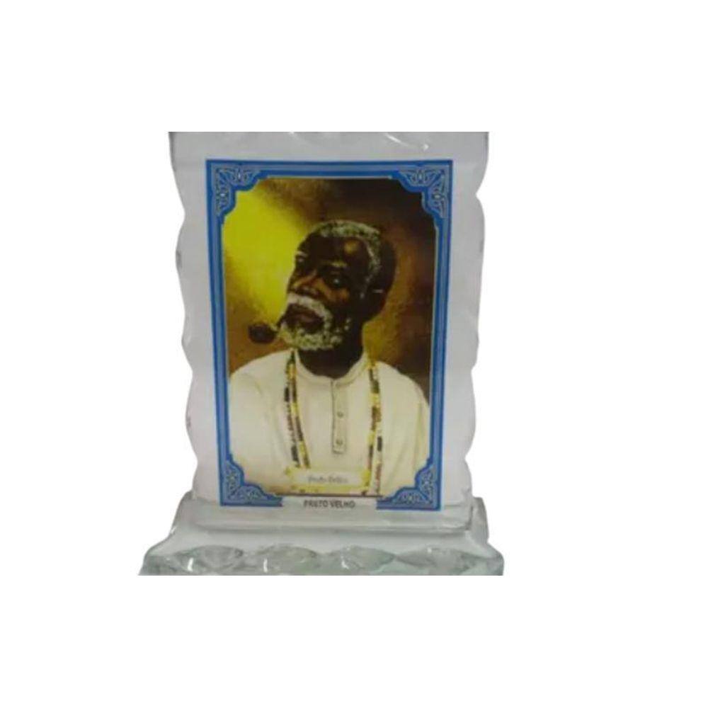 Quadro De Vidro 14,5X12Cm Preto Velho Zp7