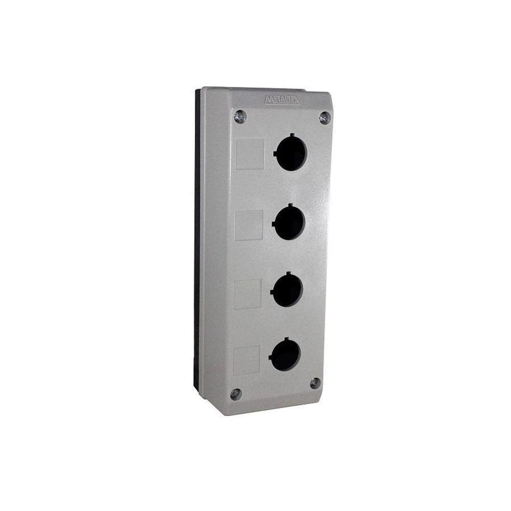 Botoeira Plástica Vazia 22Mm 4 Furo Cinza Tn2 Metaltex