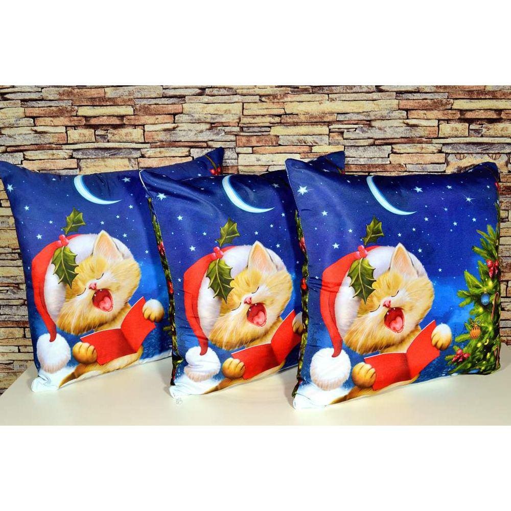 Capa de Almofada Natal - Gatinho