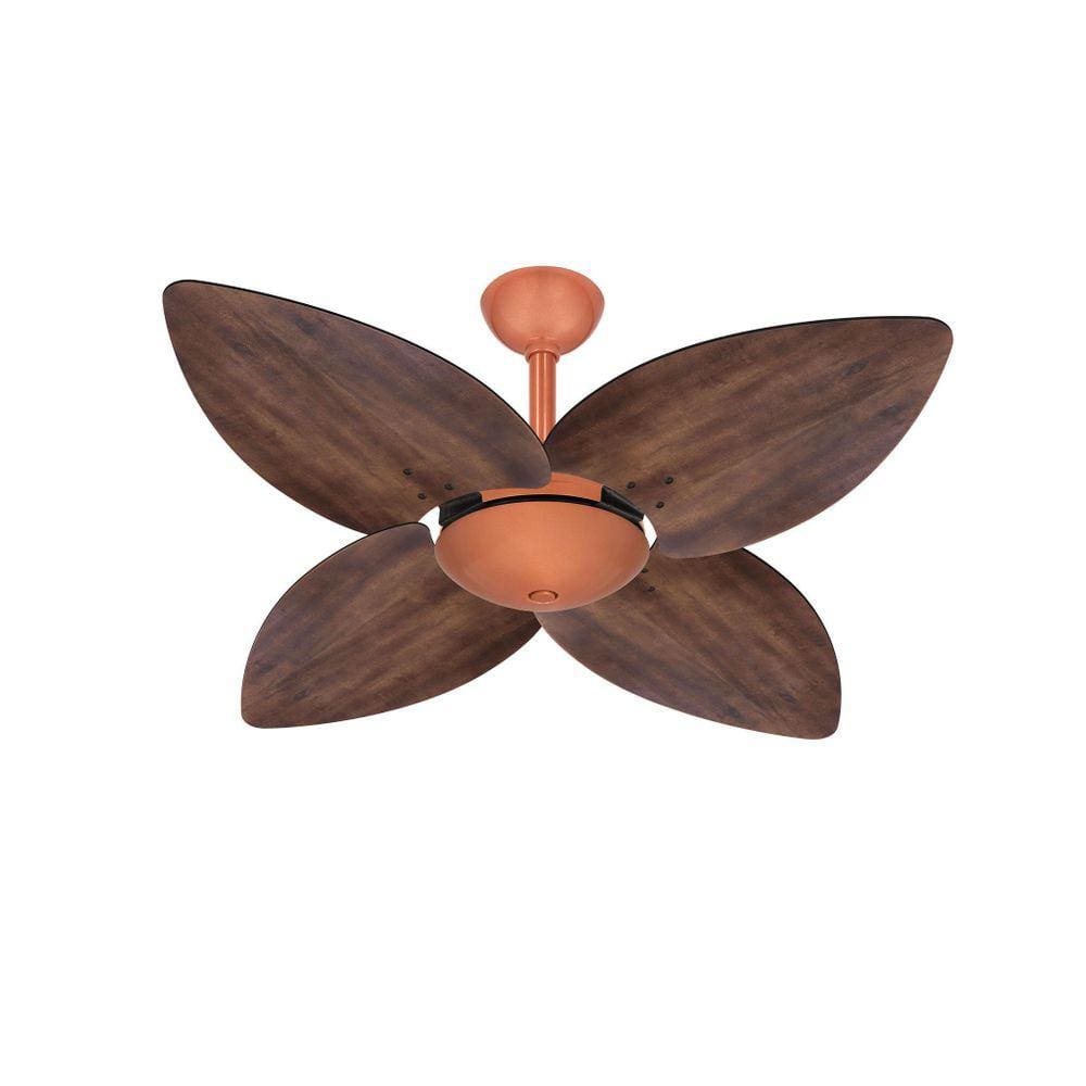 Ventilador Teto Cobre Winds 4 Pás Madeira Quarto Ventax 110V