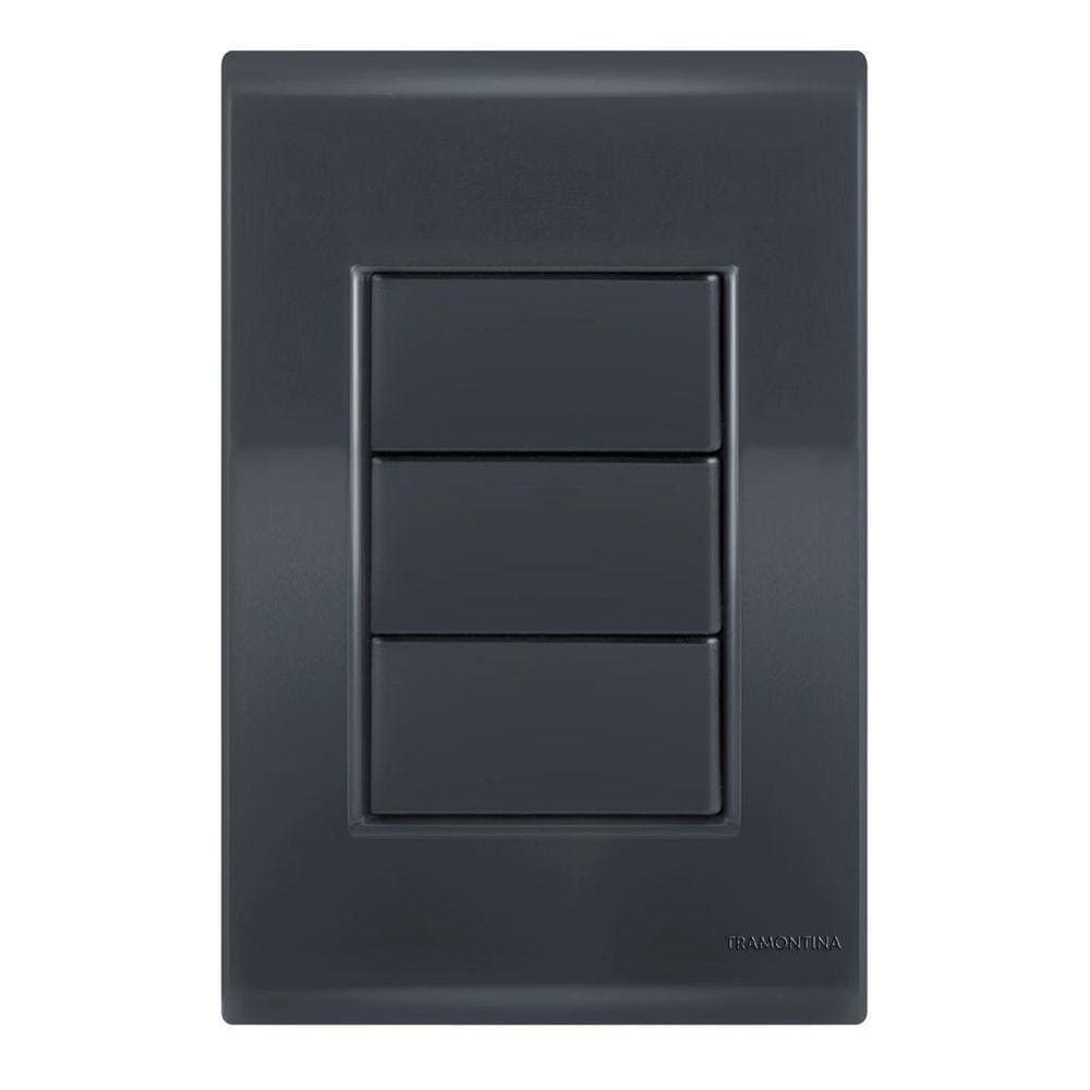 Placa Cega 4X2 - Tramontina Liz Grafite - Tlg035