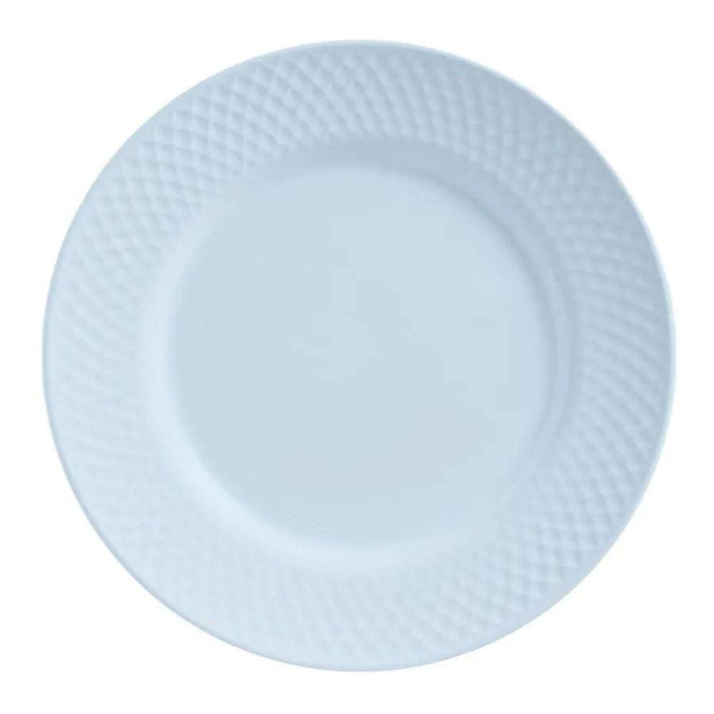 Prato Cerâmico Alleanza Feldspática Branco 29cm - Kit 6