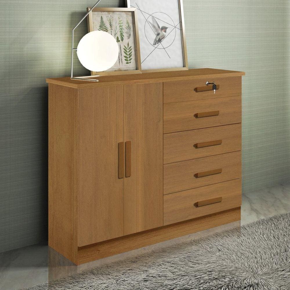 Cômoda 5 Gavetas e Chave Zeus Cinamomo