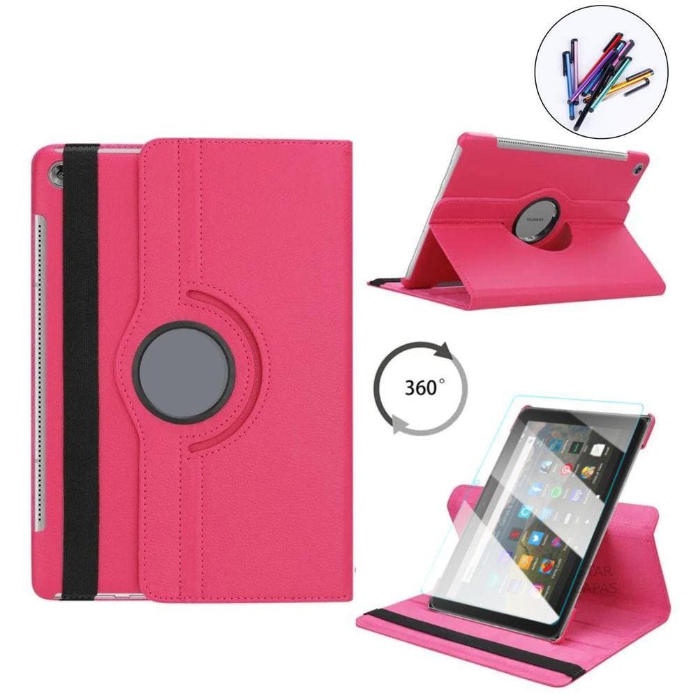 Capa Giratória para Tablet Amazon Fire HD8 Rosa Pink