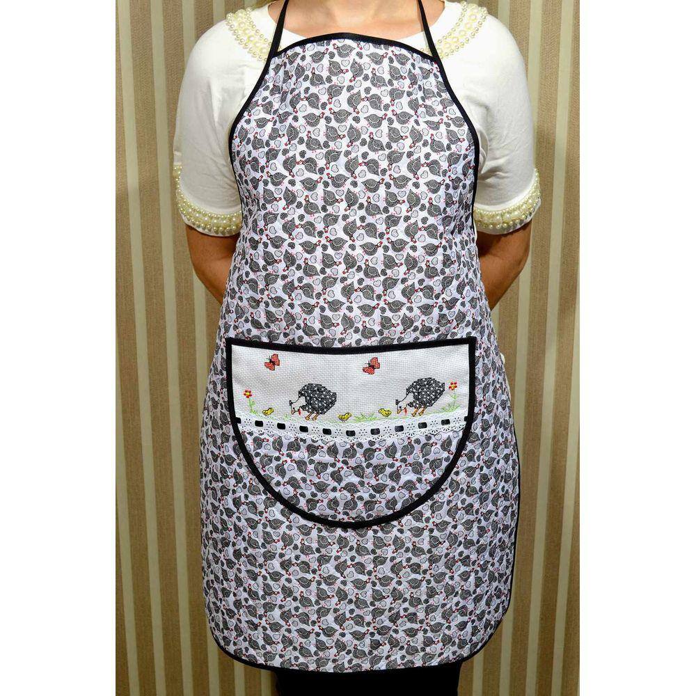 Avental de Cozinha Estampado - Galinha d`Angola