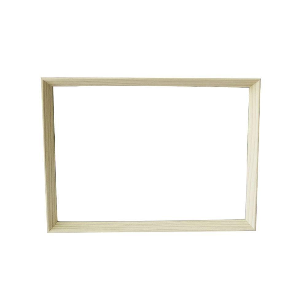 Quadro Com Moldura Retangular Em Madeira E Fundo Espelhado