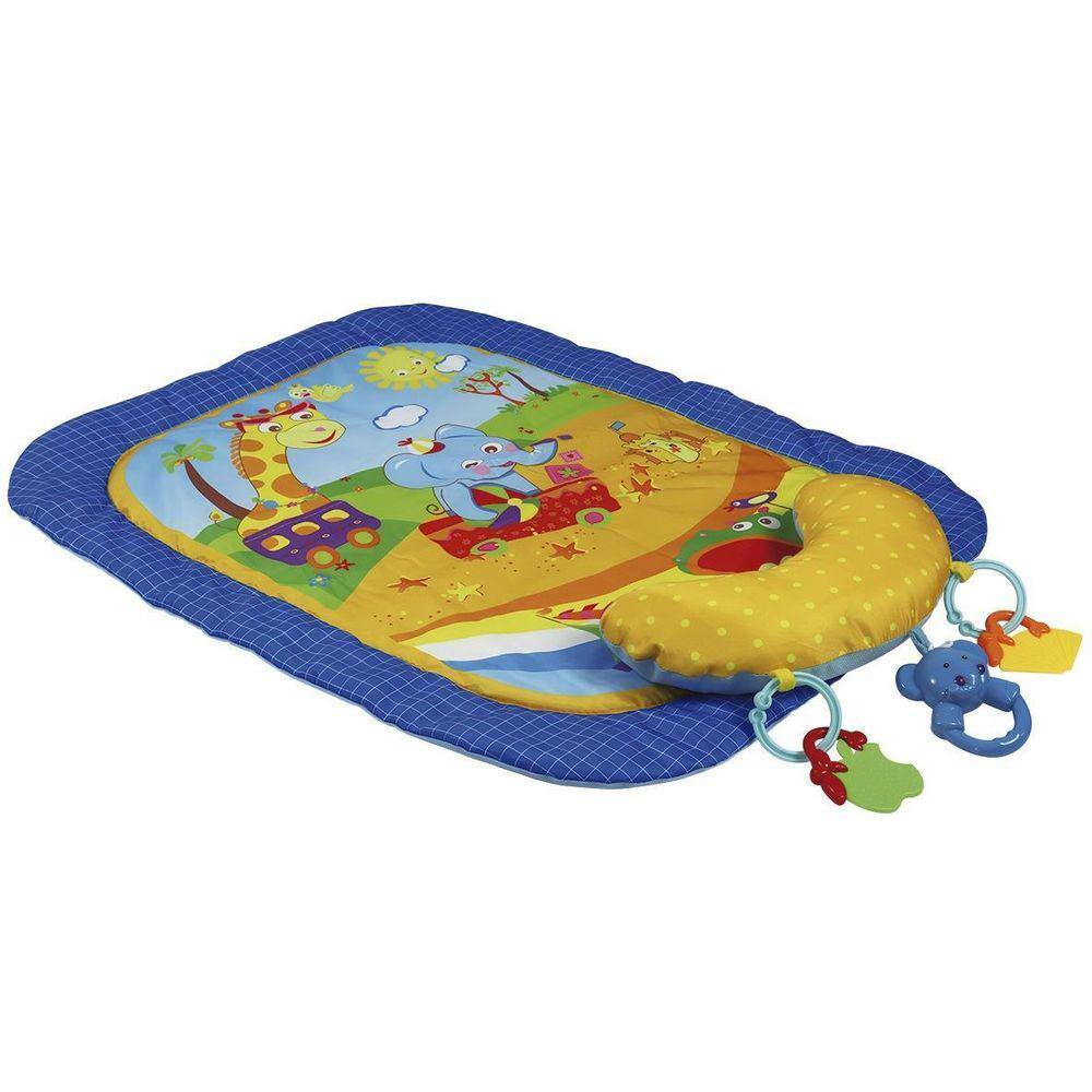 Tapetinho Ginásio Infantil Com Almofada Azul Kababy