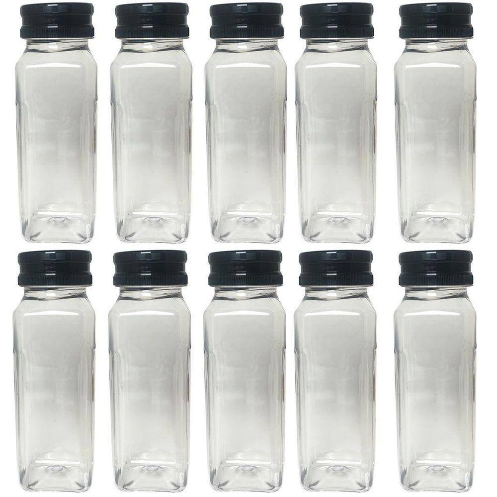 Potes Para Tempero Com Tampa Dosadora Dupla Kit 10 Potes