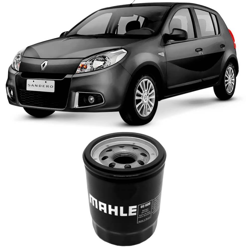 Filtro Óleo Renault Sandero 1.0 2008 A 2016 Metal Leve